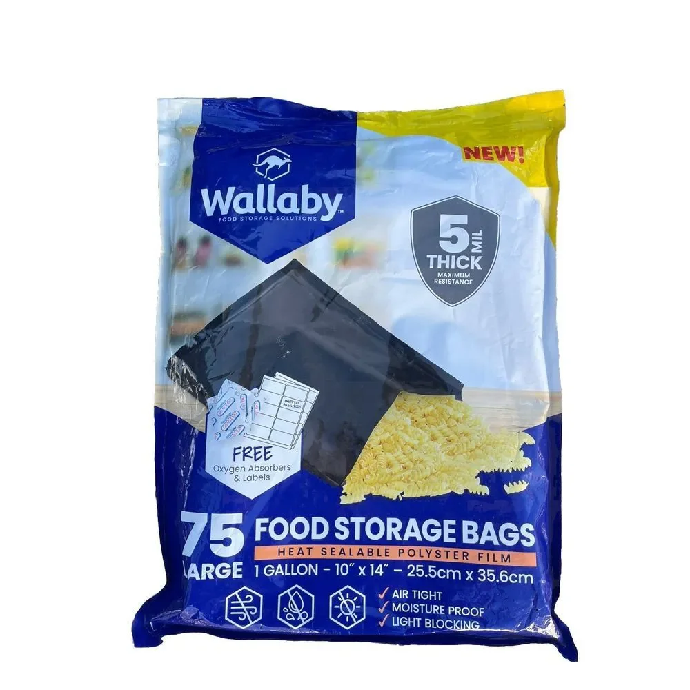 Wallaby 5 Mil Food Storage Bags 75 Pack‎ 10
